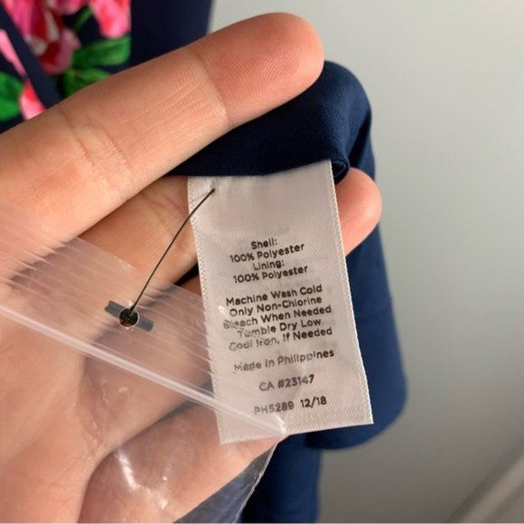 Talbots Plus Women Blue Pink Floral Flutter Sleeve Maxi Dress  Fit Flare 16 W - Picture 6 of 11